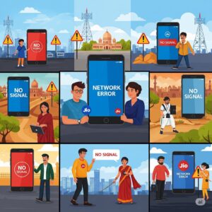 Jio नेटवर्क में अड़चन